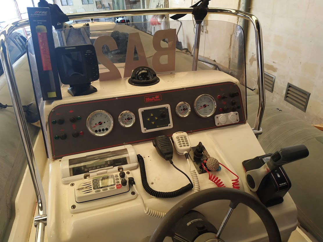 Boat in a garage